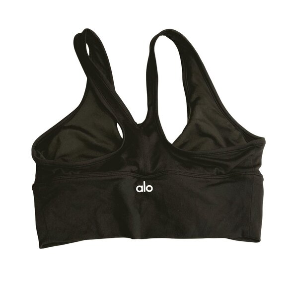 ALO Yoga Wild Thing Sports Bra in Black - Picture 3 of 5